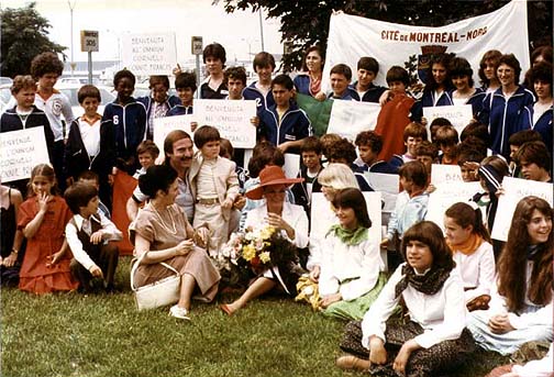 Connie with fans in Montreal