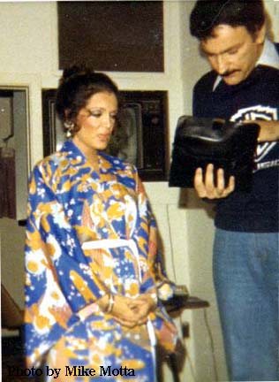 Connie backstage with Howie Greenfield