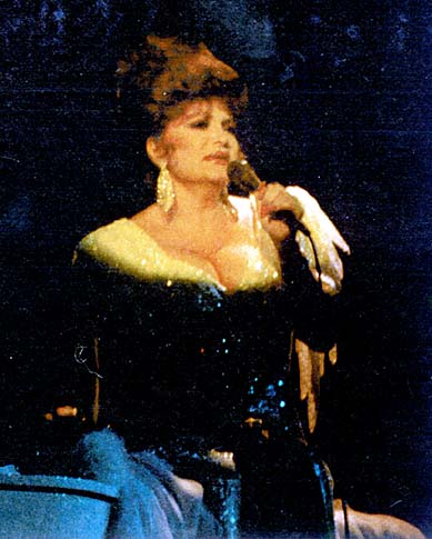 Connie performing at a concert