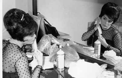 Connie Francis by mirror