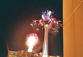  Las Vegas Blvd at midnight on New Year's Day