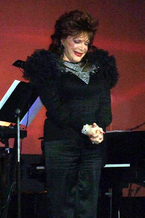 Connie bowing to audience