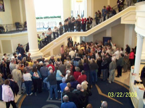 Fans gather for autographs