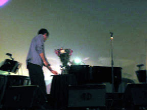 Don Tittle performing last minute sound system checks