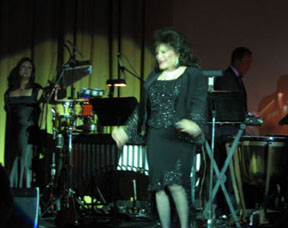 Connie and her backup singer Scottie Haskell on left