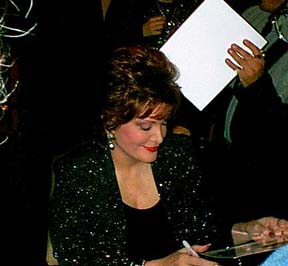 Connie backstage with fans