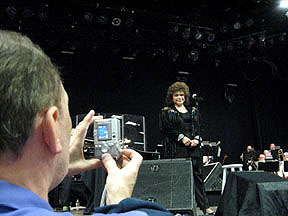 Nick photos Connie during a break from rehearsal