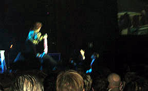 Connie receives flowers from a loving fan