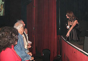 Scottie talks with people she has worked with on other projects.