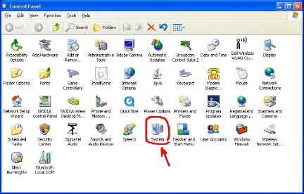 Windows control panel