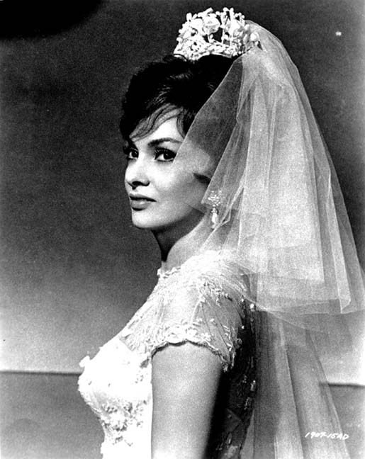 Gina in a wedding dress