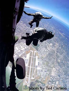 PJs exit over Moffett Field